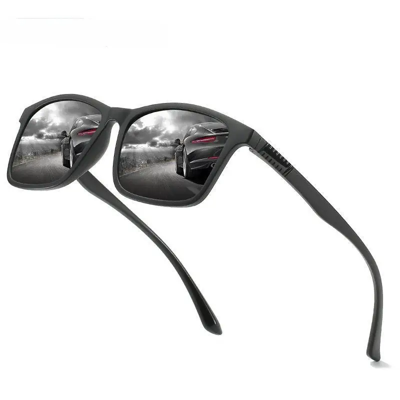 Luxury Men's Polarized Vintage Square Sunglasses – Ultra-Light TR90 Frame, UV400 Protection