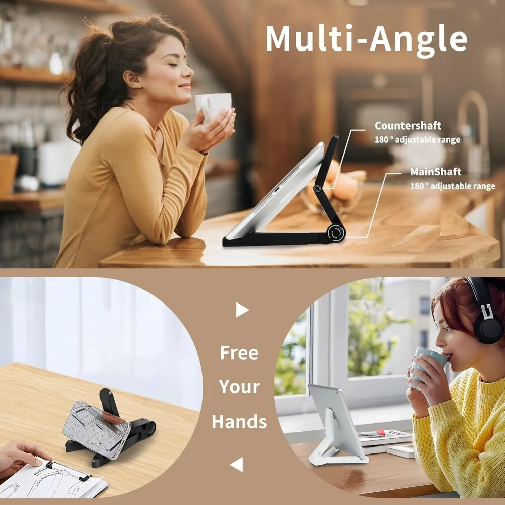 Adjustable Foldable Portable Monitor and Tablet Stand - Lightweight Design