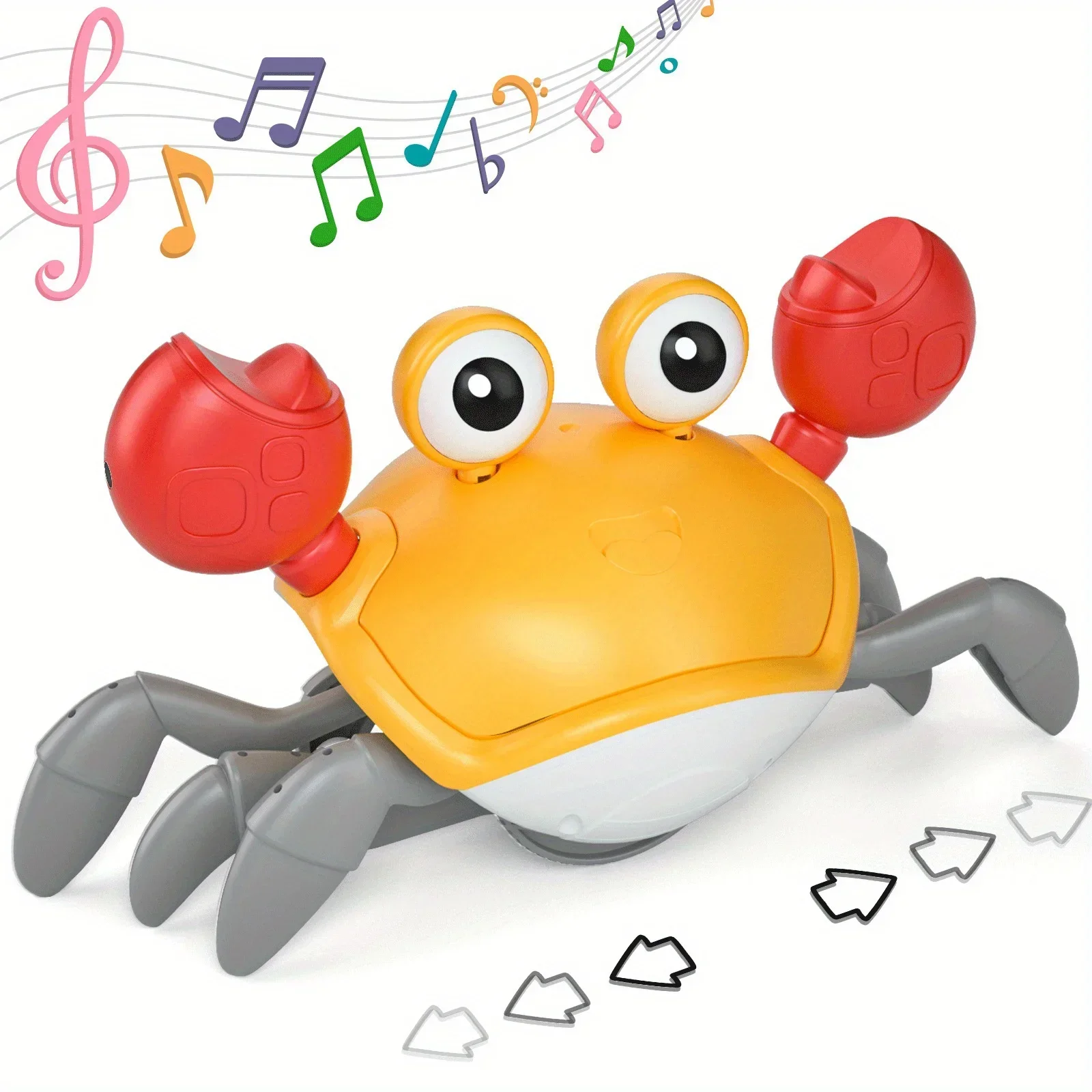 Induction Escape Crab Electric Pets Musical Toys Toddler Crawling Toys Interactive for Children Christmas Gifts electronic pet toy crab toy dancing crab toy musical dancing crab toy electric singing toy baby crawling toy