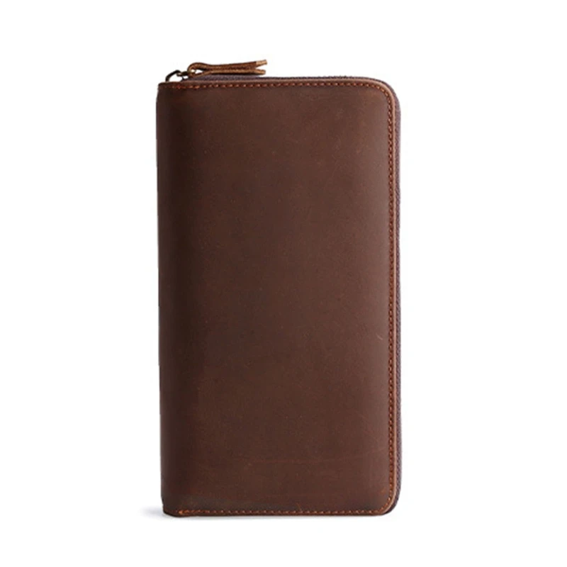 Durable Mens Clutch Bag Waterproof Wallet Portable Retro Purse Large Capacity E74B