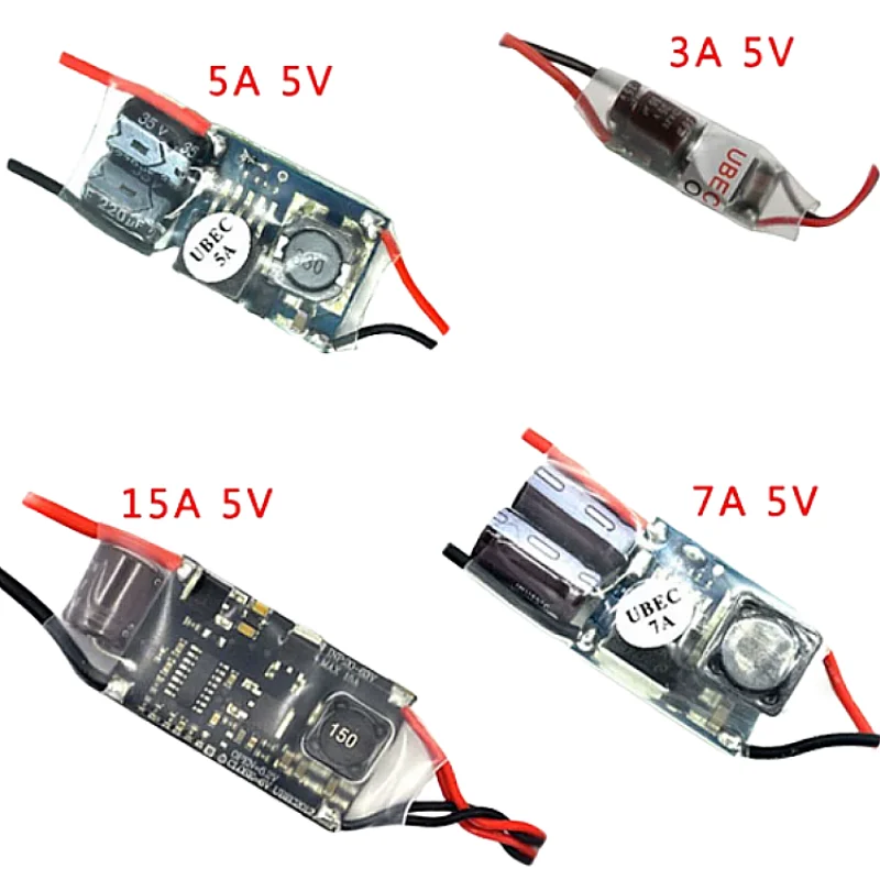 

Receiver Power Supply External BEC(UBEC)5V 3A /5A /7A /15A Step-Down Voltage Regulator Module