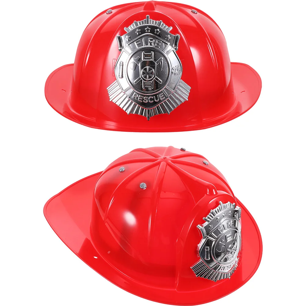 

Kids Firefighter Hat Cosplay Firefighter Fireman Costume Accessory for Boys Girls Plastic Firefighter Hat