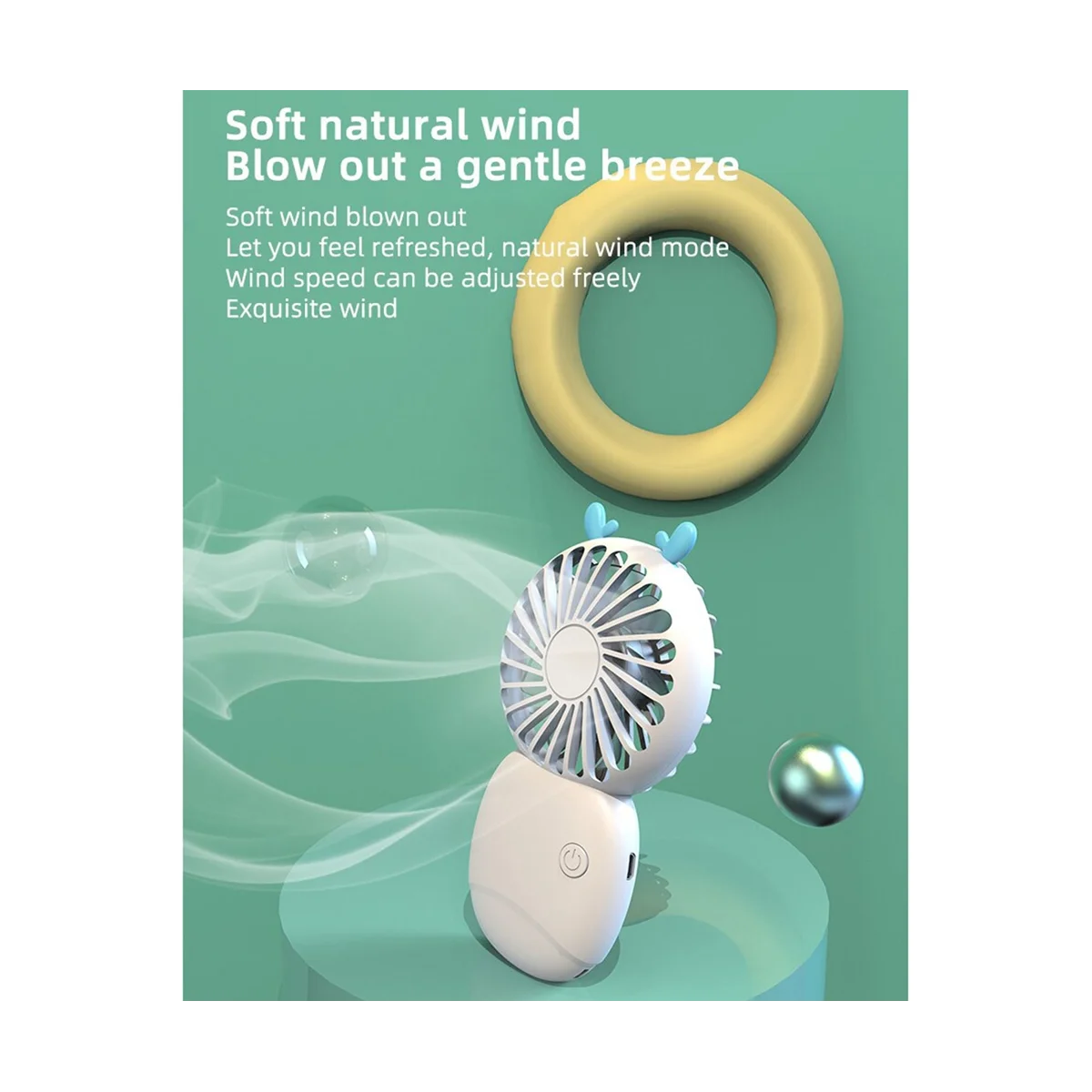 

Summer Portable Mini Fan Small Pocket Fan Cartoon Fan Hand-Held Fan for Outdoor Mini Electric Fan,Pink