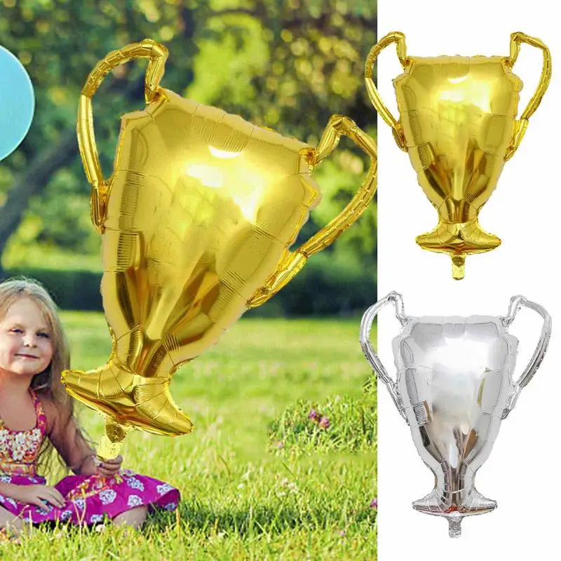 

50 Pack Championship Mylar Trophy Balloon First Prize Sport Ornamental Balloons For Celebration Party And Festival Decorations