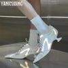 Pointed Toe High Heeled Sneakers for Women Novelty Designer Style Comfortable High Heels Mesh Fashion Strange Heel Sporty Heels 1