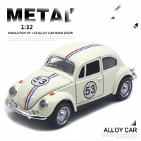 1:32 Vintage Die-Cast Racing Car Toy,High-Quality Metal Alloy, Manual Pull-Back, Suitable for Ages 3+,Collectible Classical Car 1