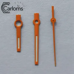Silver, Gold, Rose, Black, and Green Luminous Watch Hands - Premium Quality Replacement Parts (Orange)