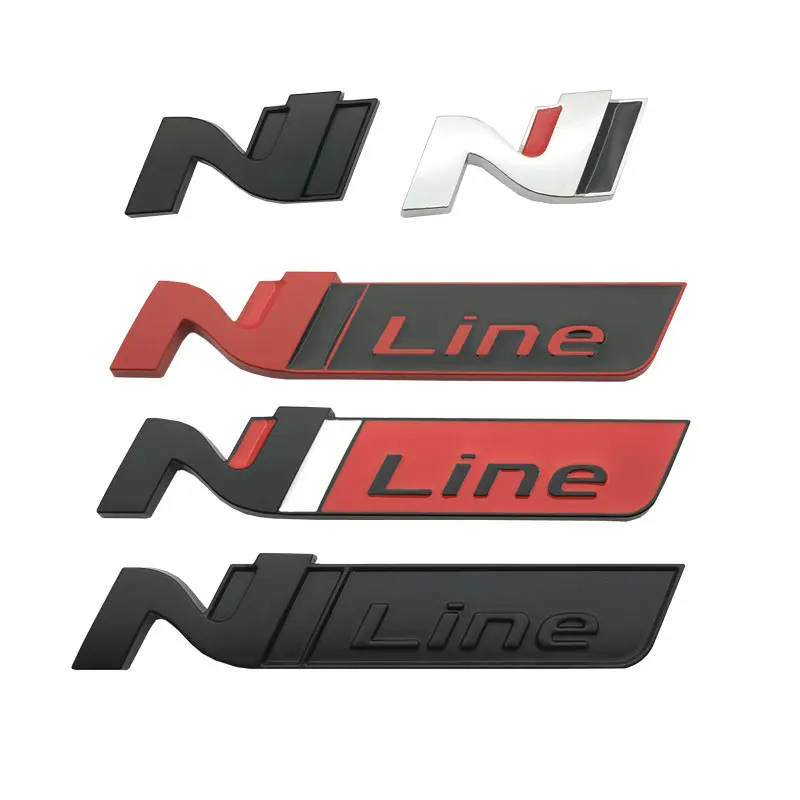 3D Metal Car Styling Body Trunk N Emblem Stickers Decalcomania Per Hyundai N Line I10 I30 I20 Sonata Accent Tucson Elantra Accessori