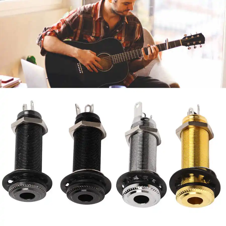 Electric Guitar Jack Straight Cylinder Guitar Threaded Jack Replacement