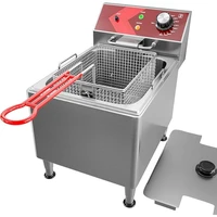Deep Fryer with Basket Commercial 12L/24L Electric Countertop Fryer Stainless Steel Deep Fryers for Restaurant Home Use 1