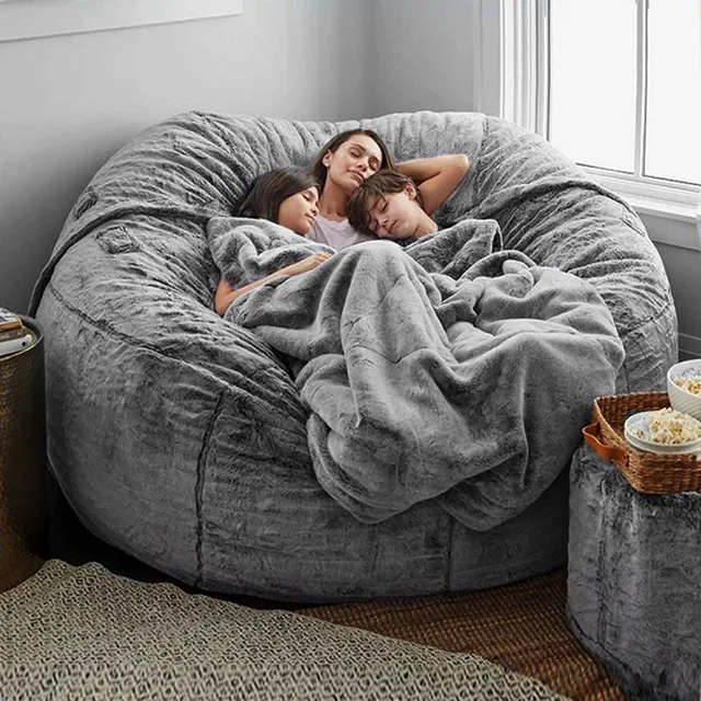 Soft Fur Bean Bag Bed Cover 1