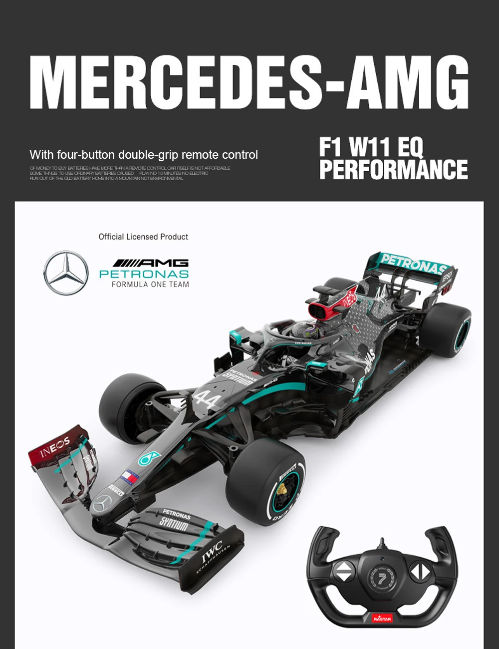 Miniature voiture Submersibles Mercedes AMG F1 Télécommande Formule 1 F1 1:18