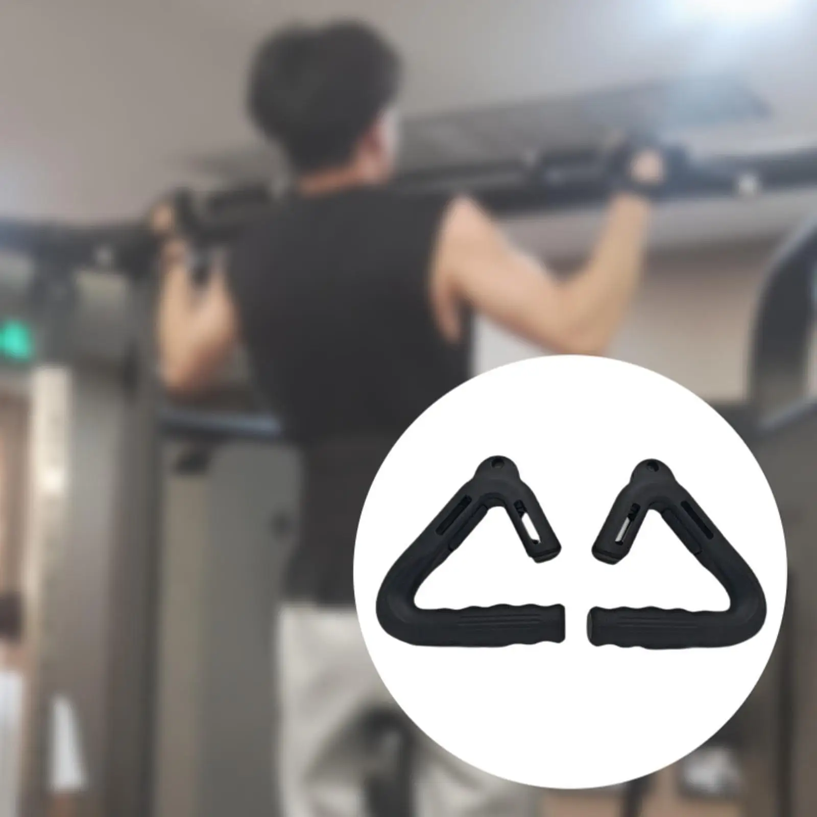 2x Pull up Handles Cable Machine Accessories Exercise Hand Grips Resistance Band Handles for Rowing Machine Workout Barbells
