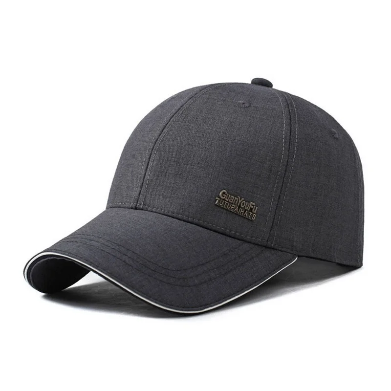 Nieuwe Lente Mannen Baseball Cap Mannelijke Bone Snapback Caps Hoeden Zonnebrandcrème Gorras Hombre Trucker Vader Hoed Drake Grey Solid kleur