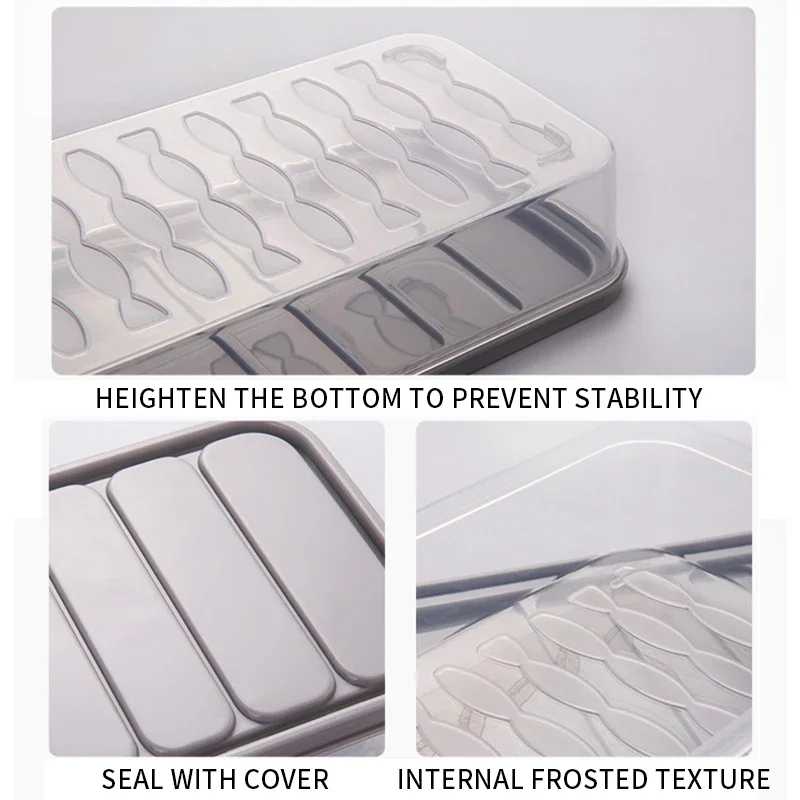 Freezer Dumpling Box Food Storage Container Stackable Food Saver Box with Lid Square Plastic Single-layer Sealed Transparent kitchen storage box,rice storage box,food storage container,food storage box,storage box