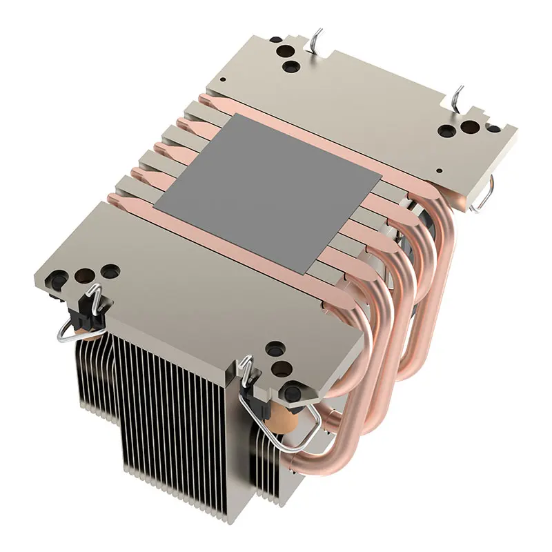 COOLSERVER M82 5 히트 파이프 CPU 서버 쿨러 라디에이터, 사일런트 PWM 4 핀 240W, 인텔 LGA 4189 CPU 냉각 팬, LGA4189 버클 포함