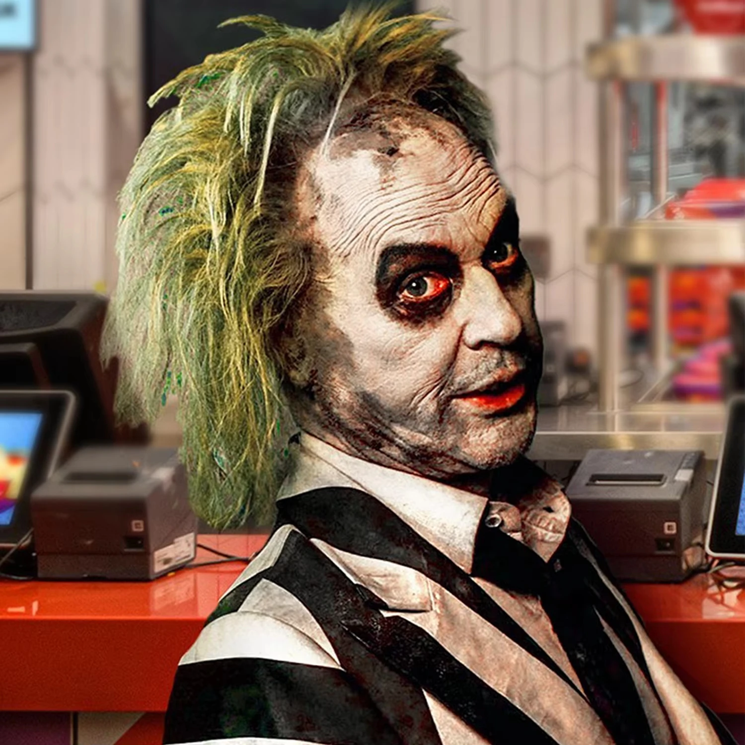 Green wig with bald cap, clown short curly wig, green fluffy wavy wig, party costume wig, Halloween wig, men, synthetic wig