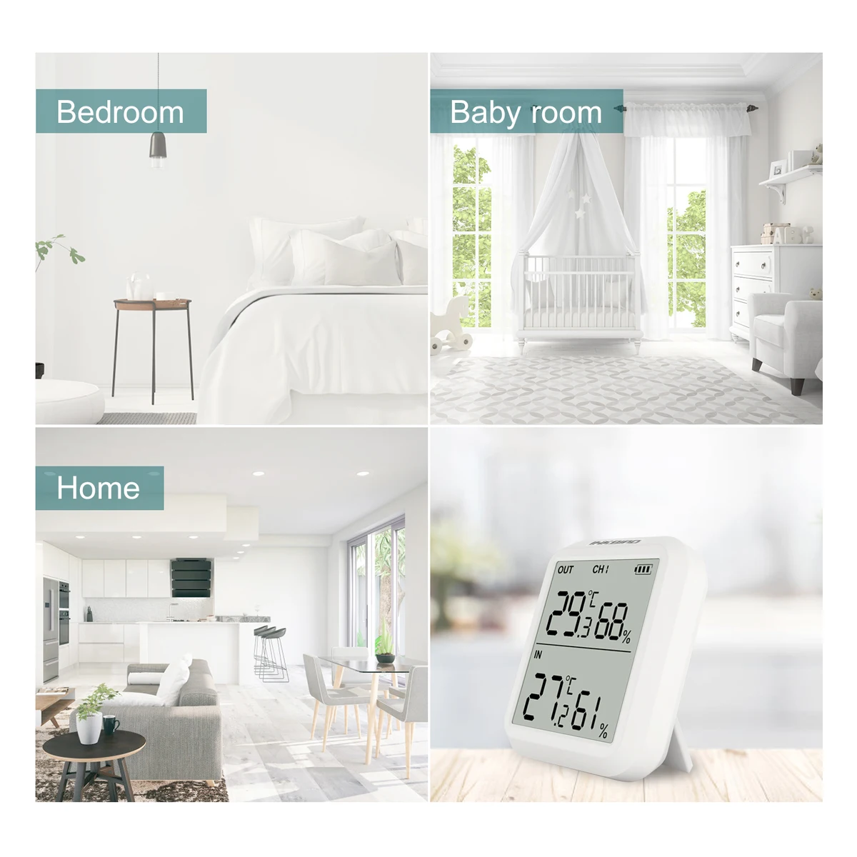 INKBIRD High Accuracy Digital Thermometer Hygrometer ITH 20R Temperature Humidity Gauge Monitor Indoor Outdoor For Aquarium Room — view 2