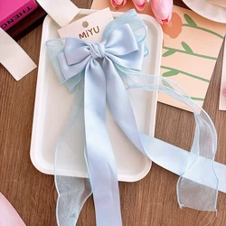 Elegant Solid Color Bow Hair Clips - Exquisite Large Spring Hairpins (A6)