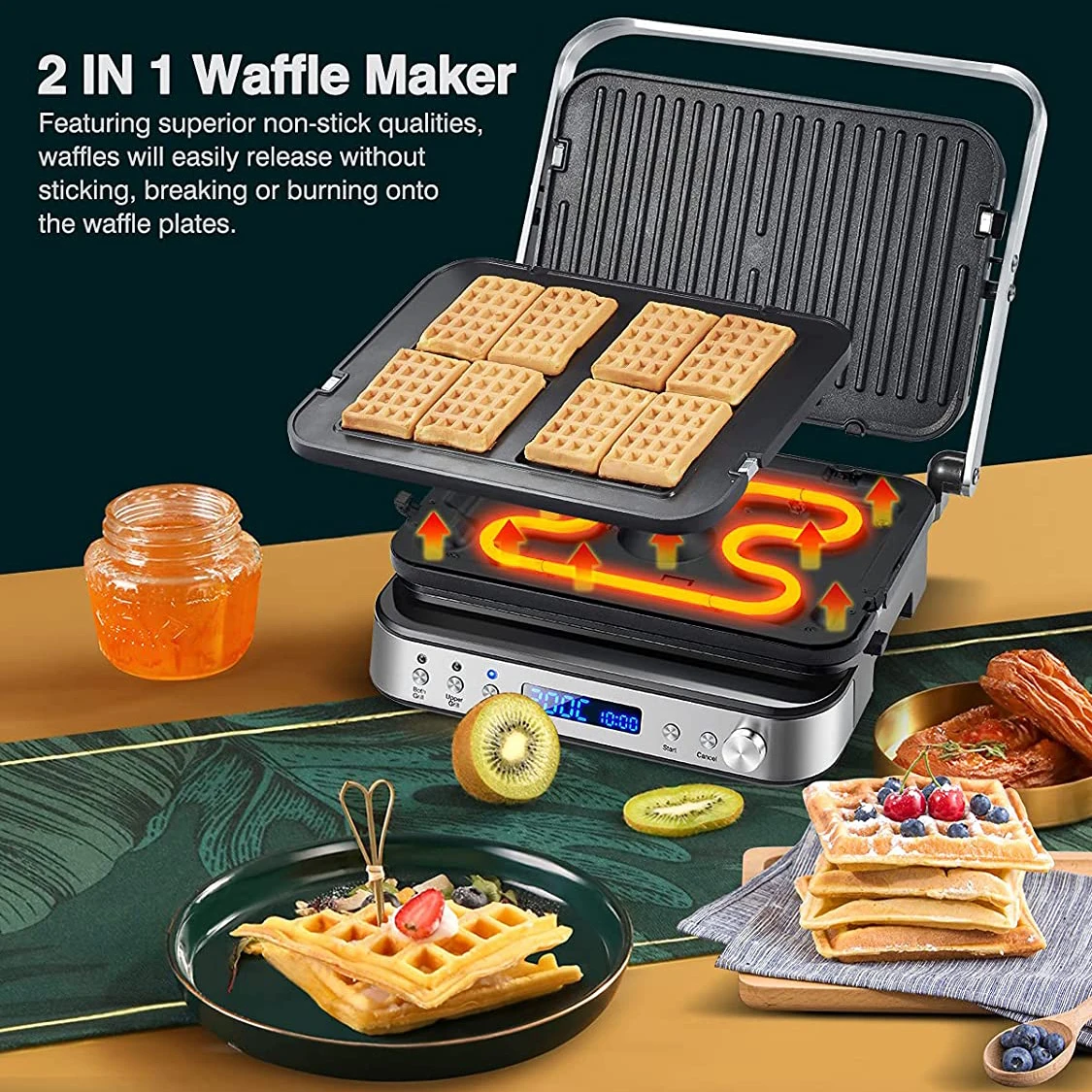 waffle griddle temperature