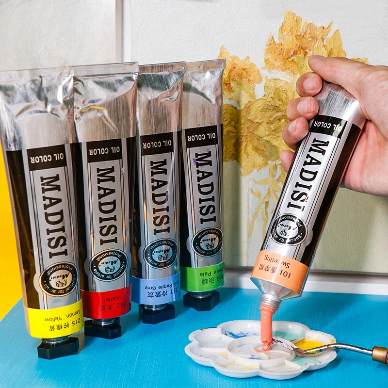 Oil Painting Pigment 170ML Large Tube Semi Opaque Professional Painting Sketch Quick Drying Tube Single Oil Supplies
