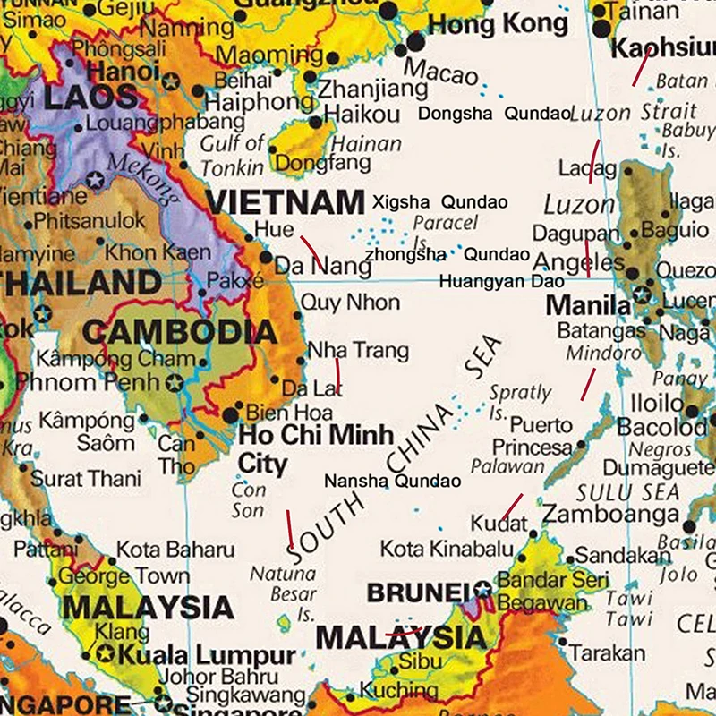 100*70cm World Map Wall Hanging Picture Unframed Canvas Painting Art Poster and Print Background School Classroom Supplies