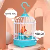 Children Electronic Simulation Bird Cage Toy With Sound Inductive Sound Voice Control Bird Cage Birdcage Voice Parrot Cage Toys 6