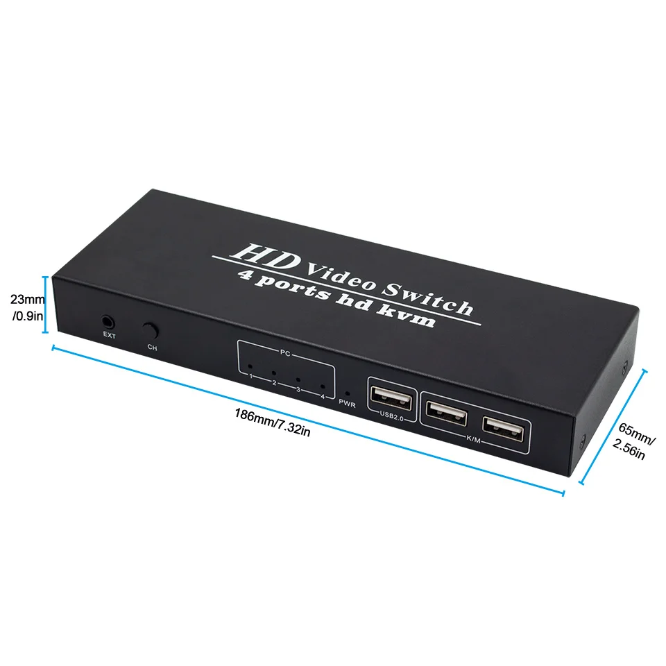 USB HDMI KVM 스위치, PC 노트북 윈도우 및 맥용, 4K 스위치, 4 입력 1 출력 스위처, 3 포트, 4X1, 4kX, 2K, 30HZ, HDCP1.2