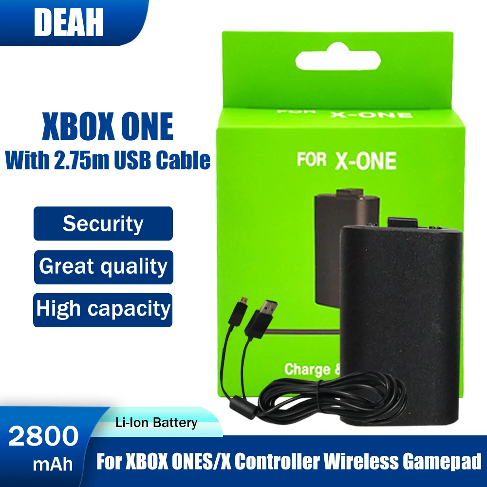 100 New 2800mAh Rechargeable Lithium Battery Pack For XBOX ONES/X