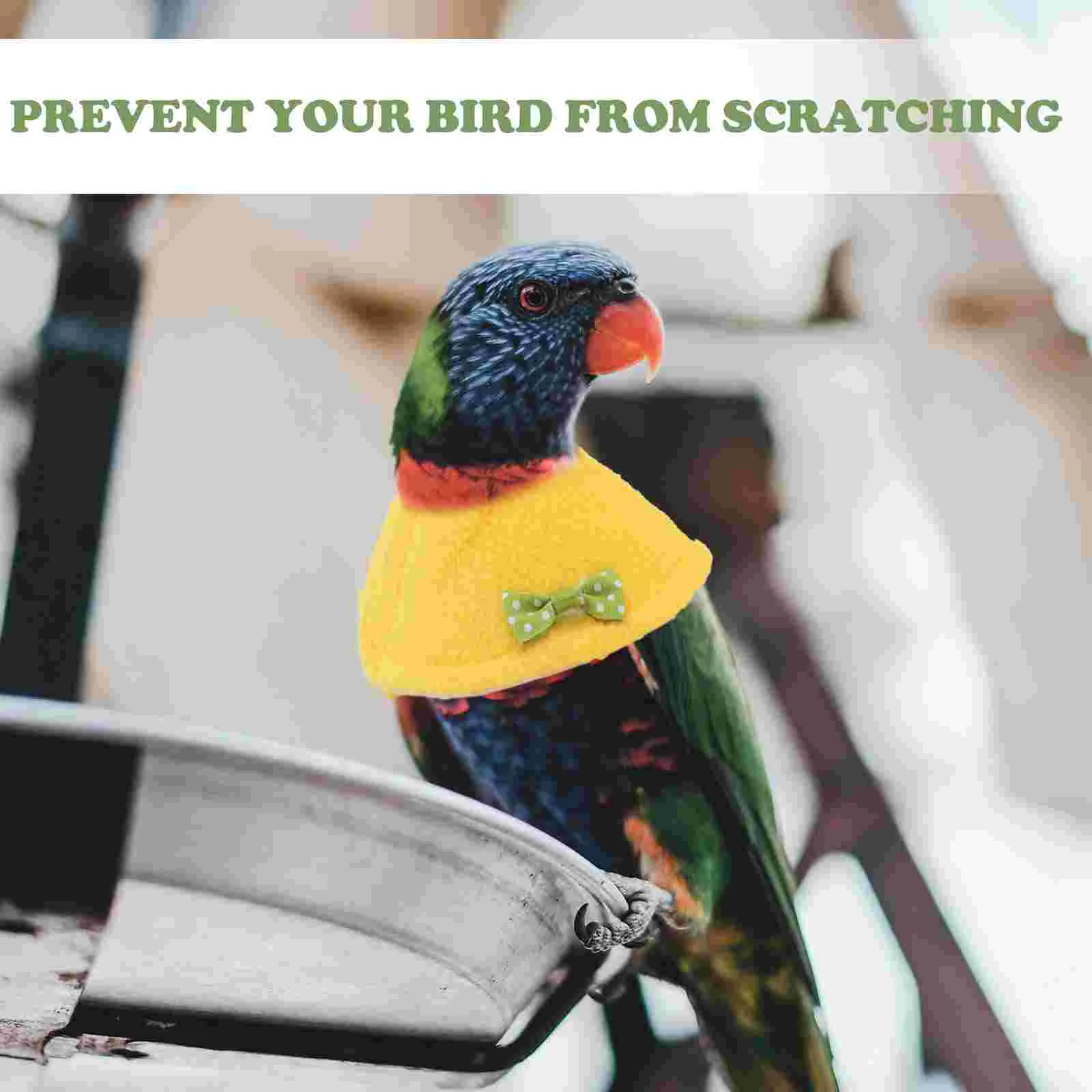 2 Pcs Bird Bite Collar Protective Cloak Pet Recovery Snack Neckband Parrot Linen Supplies