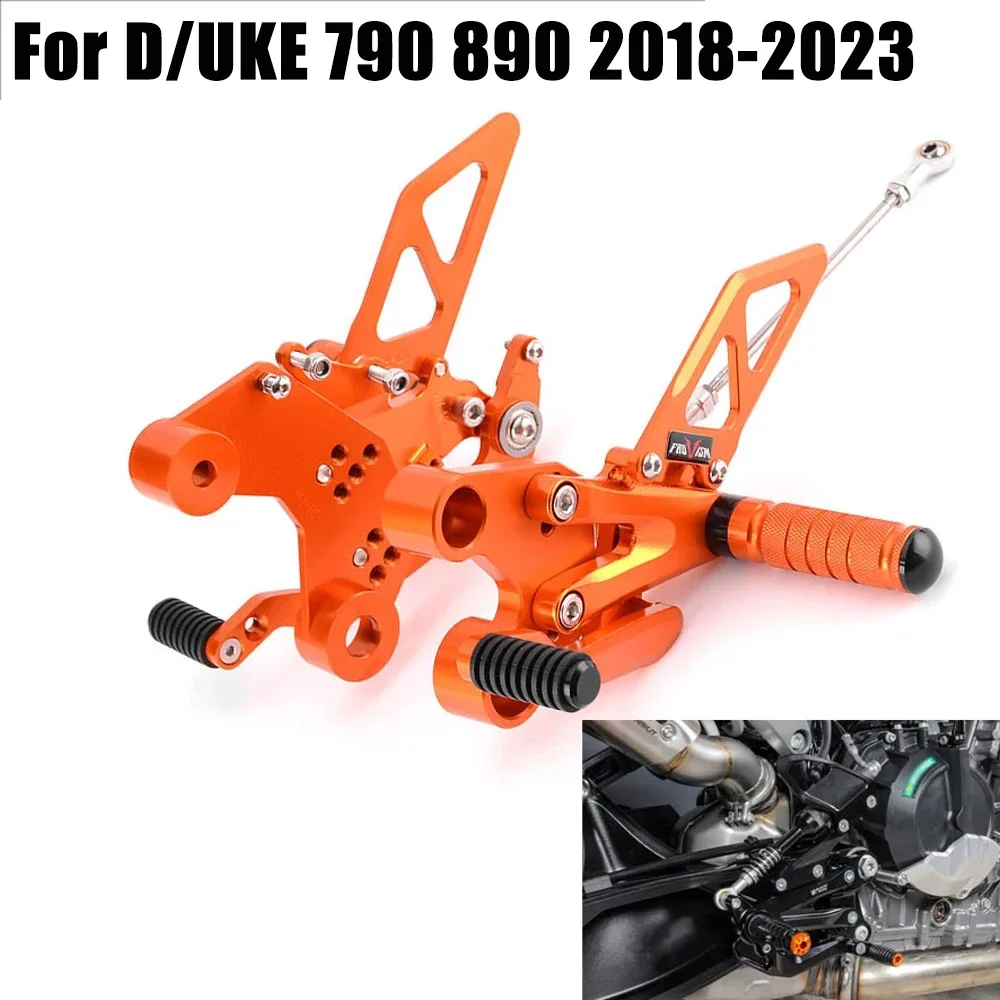 

For 2023-2018 DUKE790 DUKE890 Adjustable Rider Rear Sets For KT/M DUKE 790 890 790DUKE 890DUKE 2023 2022 2021 2020 2019 2018