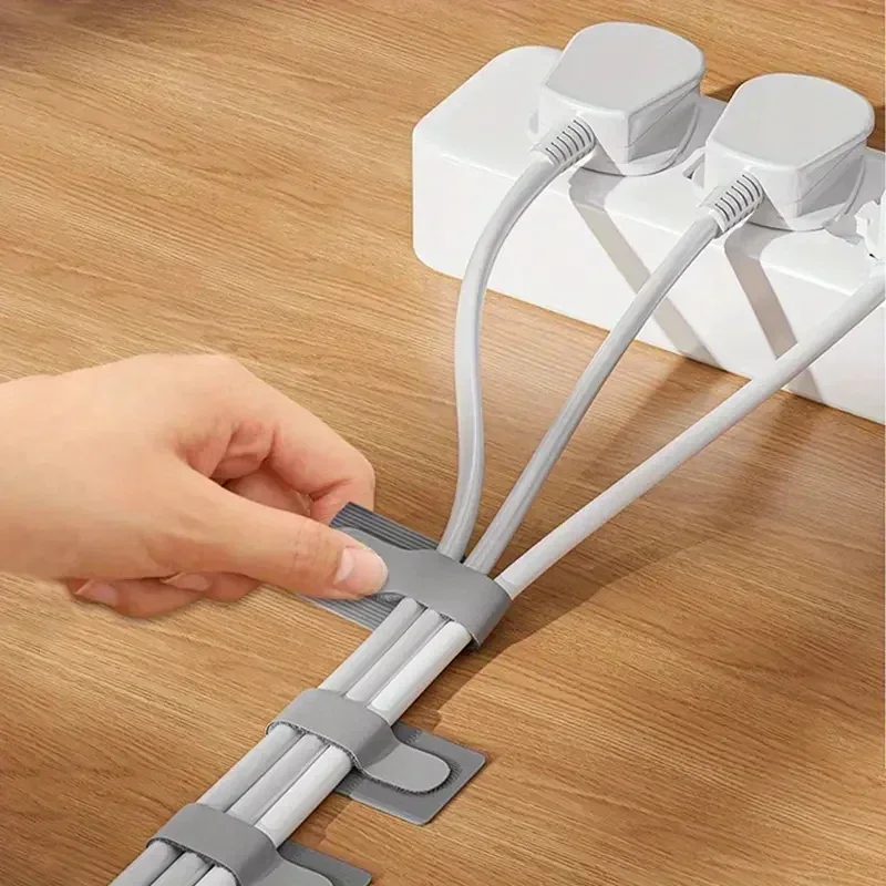 Description Picture 4 of item10Pcs Reusable Cable Organizer Desk Wire Winder Cable Tie Organizer Self Adhesive Cord Rope Holders Cord Protection Straps