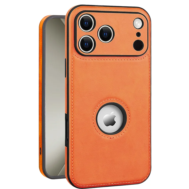 Luxury Fashion Leather Case with Air Shockproof and Premium Camera Lens Protection