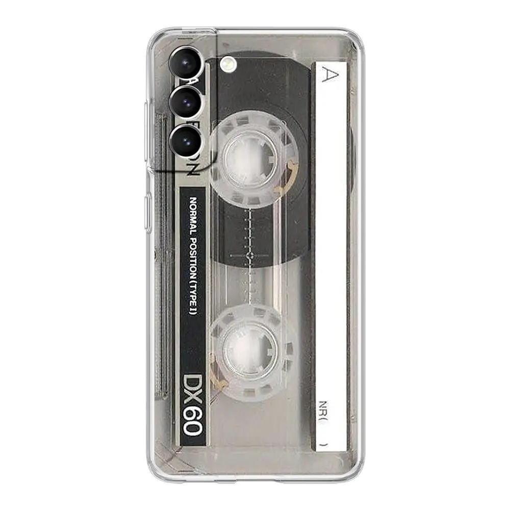 Clear Soft Phone Case with Magnetic Radio Tape Cassette Design