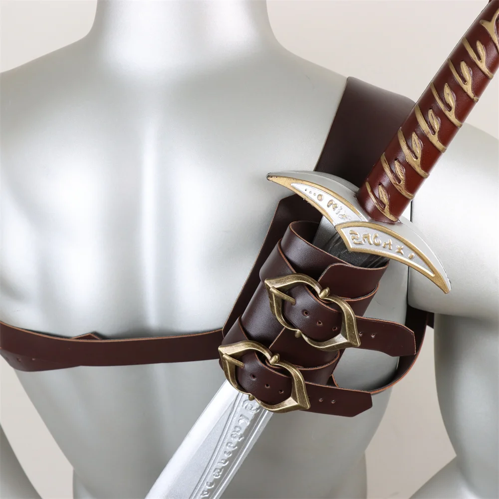 Cintura Porta Spada In Pelle PU Per Katana - Regolabile 110cm Per Cosplay E Feste Medievali - Foto 7