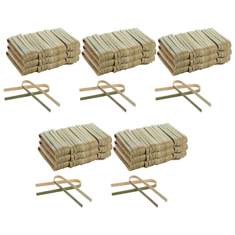 

HOT SALE 600 Pack Mini Bamboo Tongs, 4 Inch Disposable Tongs, Eco-Friendly Mini Disposable Bamboo Utensils Toast Tongs