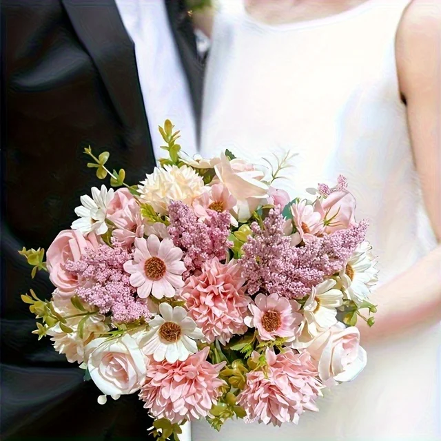 1/3/5pcs Rose Hydrangea Daisy Artificial Flowers
