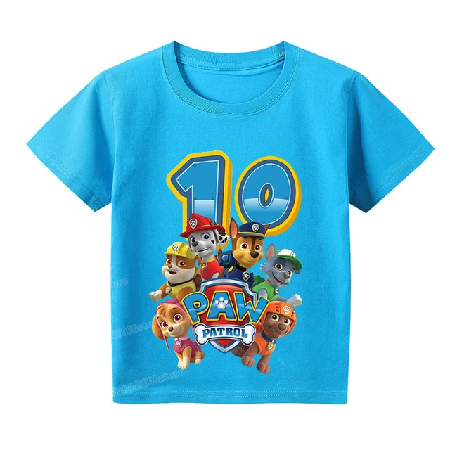 Cartoon Anime Paw Patrol T-shirt for Boys Fashion Kids Clothes Cute Figure Clothing Summer Cotton Short Tops Aesthetic Gifts 5