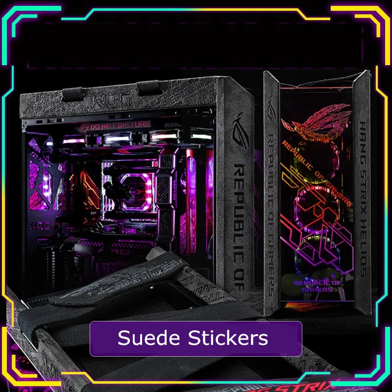 Faça Você Mesmo para Asus Gx601 Rog Strix Helios Mod Camurça Adesivos Gamers Chassis Decoração Case - Imagem 5