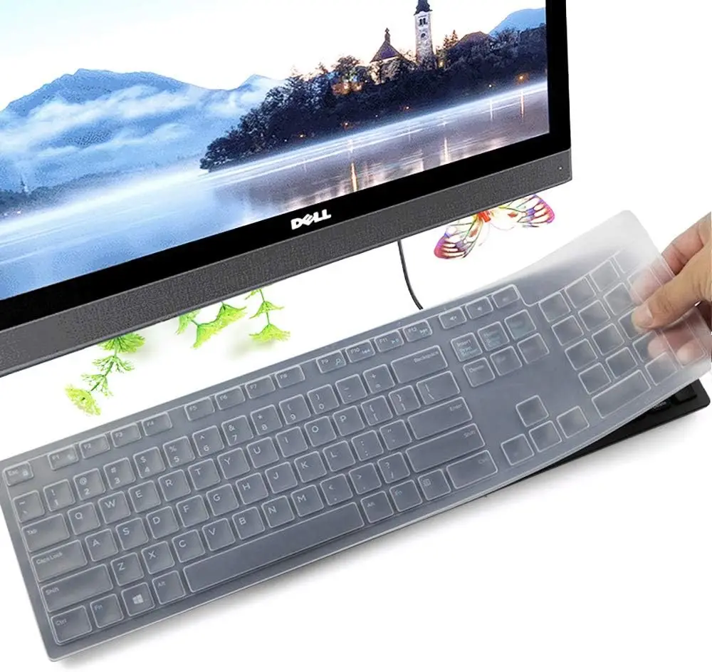 Premium Keyboard Skin Cover Protector for Dell Desktop Computers