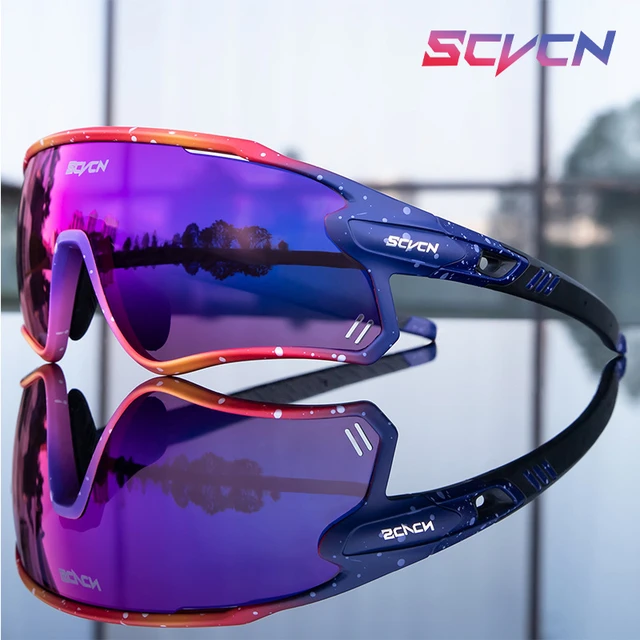 SCVCN Cycling Polarized Glasses MTB Riding Running Sunglasses Men