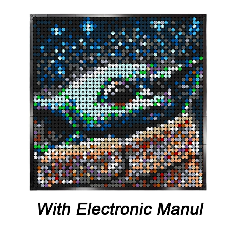 벽 장식 장난감 31205 MOC 마스터 요다 스타 무비 피규어 픽셀 아트 페인팅 블록 세트 크리스마스 창의적인 선물