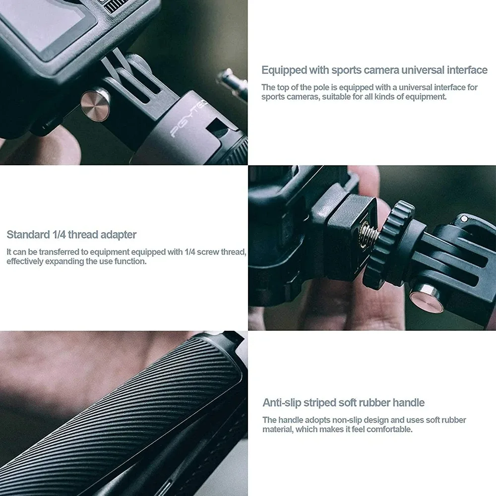 PGYTECH 연장봉 삼각대 40cm 셀카봉 GoPro Hero 11/10 9 8 7 Insta360 DJI POCKET 3 액션 카메라 액세서리