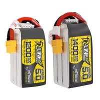 Tattu R-Line Version 5.0 V5 1200MAH 1400mAh 150C 6S 22.2V Lipo Battery XT60 Plug  For FPV Racing Drone RC Quadcopter 1