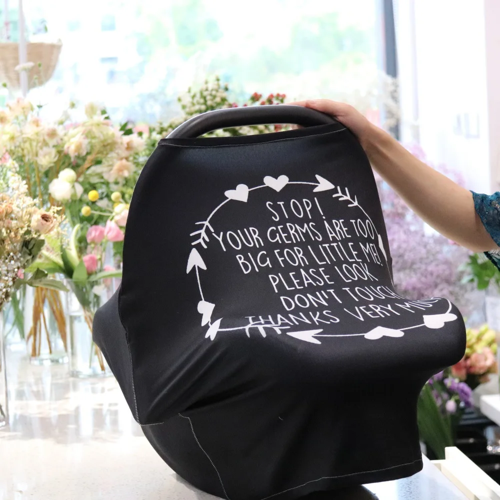 Multifunction Stretchy Baby Car Seat Cover Nursing Cover Breastfeeding Shopping Cart Grocery Trolley Covers Carseat Canopy