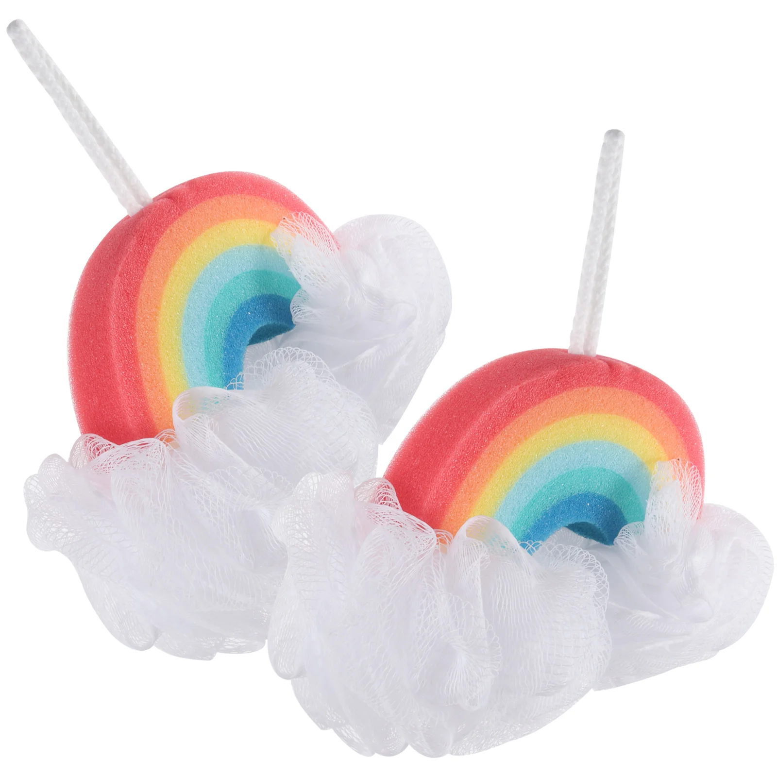 

kids bath Bath Shower Sponge Rainbow Bath Shower Sponges Scrubbers Bathing Tools Bath Sponges Bathing kids shower 2pcs shower