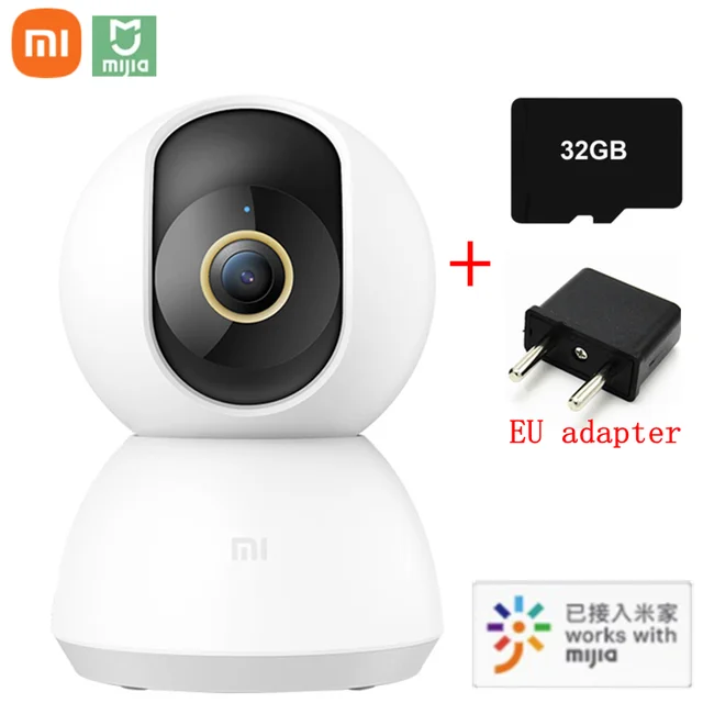 Xiaomi Mi 360° Cámara de seguridad para el hogar 2K, Mi cámara IP  inteligente 2K 360 ángulo de video CCTV WiFi visión nocturna inalámbrica  cámara web