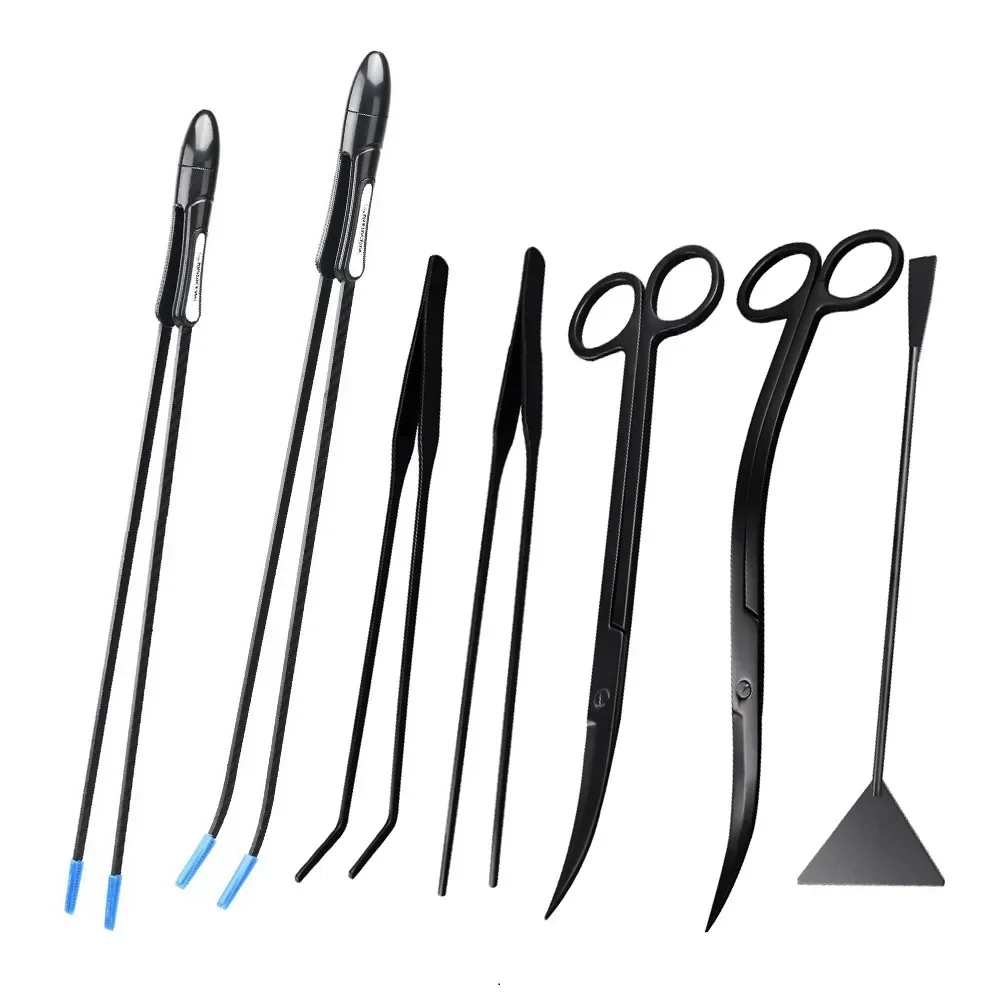 Plants Scissors Tweezers Spatula Aquarium Cleaning Tools Kit Prevent Seawater Corrosion for Aquarium Fish Tank