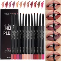 12PCS/Set Matte Lipliner Pencil Sexy Red Contour Tint Lipstick Lasting Non-stick Cup Moisturising Lips Makeup Cosmetic 1