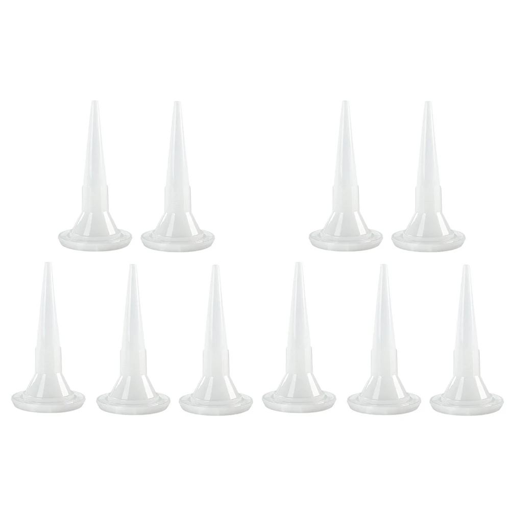 10pcs Caulking Nozzle Structural Glue Nozzle Universal Glue Tip Mouth Sealant Silicone Caulking Tips Replacement Parts Plastic caulking gun nozzles caulking nozzle